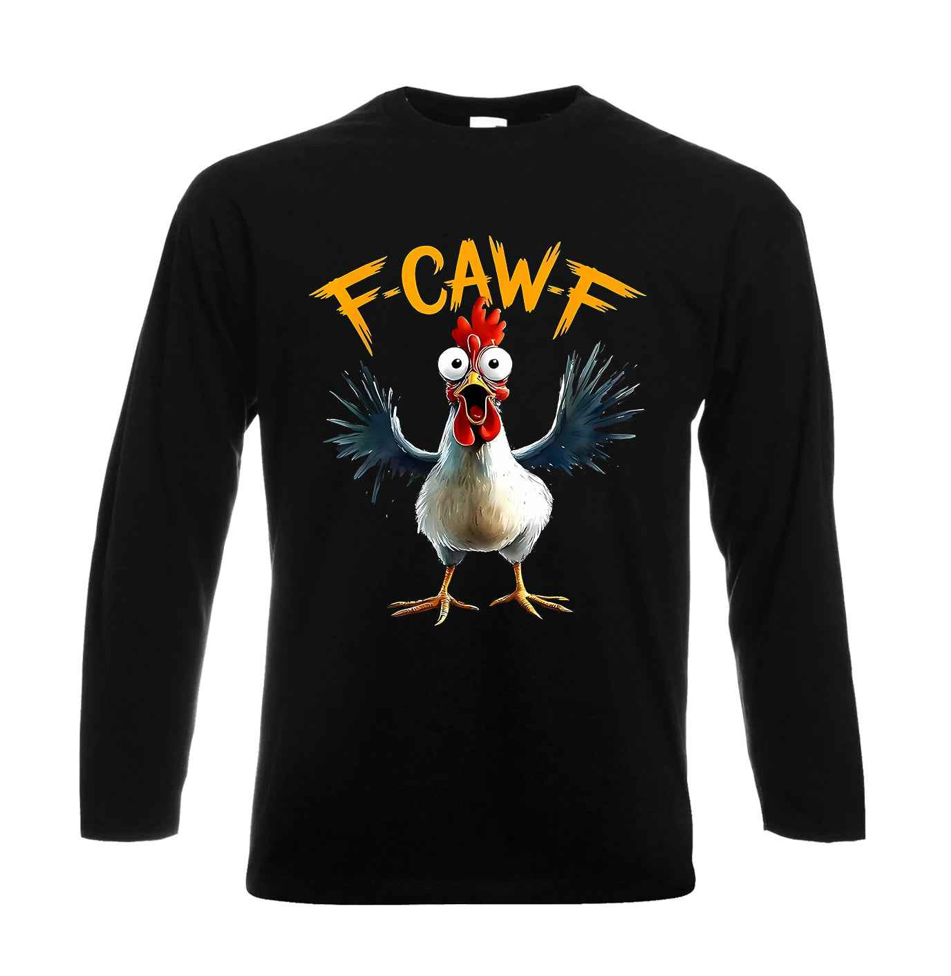 F Caw F White Cock | Men's Long Sleeve