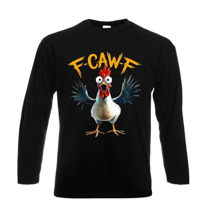 F Caw F White Cock | Men's Long Sleeve