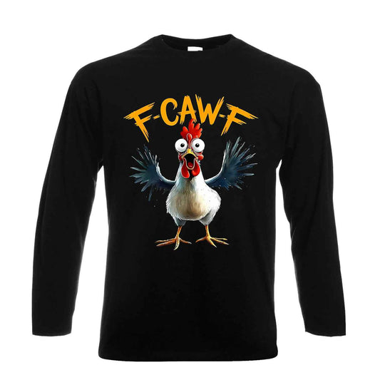 F Caw F White Cock | Men's Long Sleeve