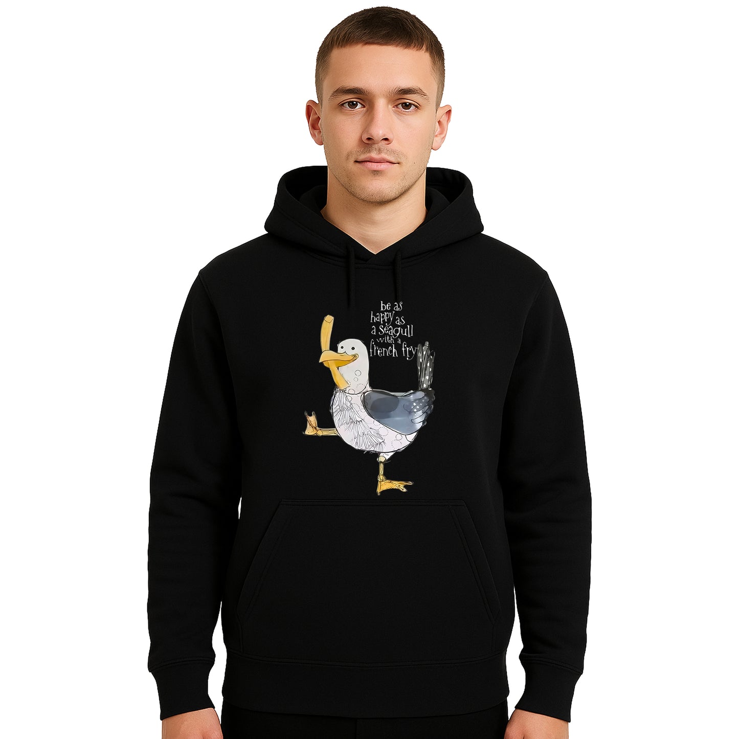 Happy As Seagull | Hoody For Men's Happy As Seagull | Hoody For Men's