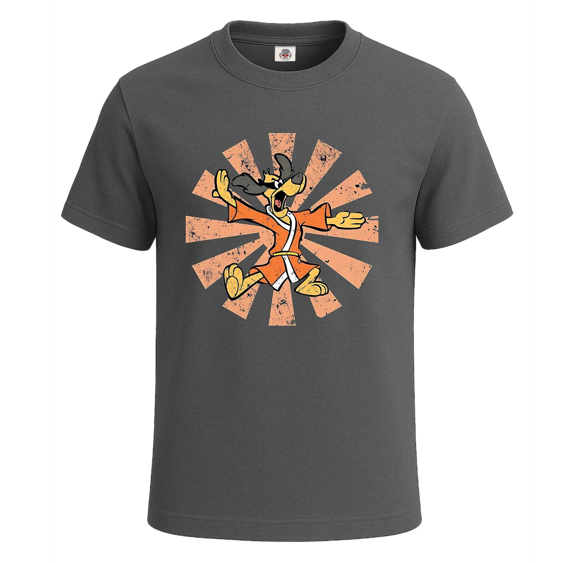 Hong Kong Phooey Retro | T-Shirt For Men's Charcoal Hong Kong Phooey Retro | T-Shirt For Men's
