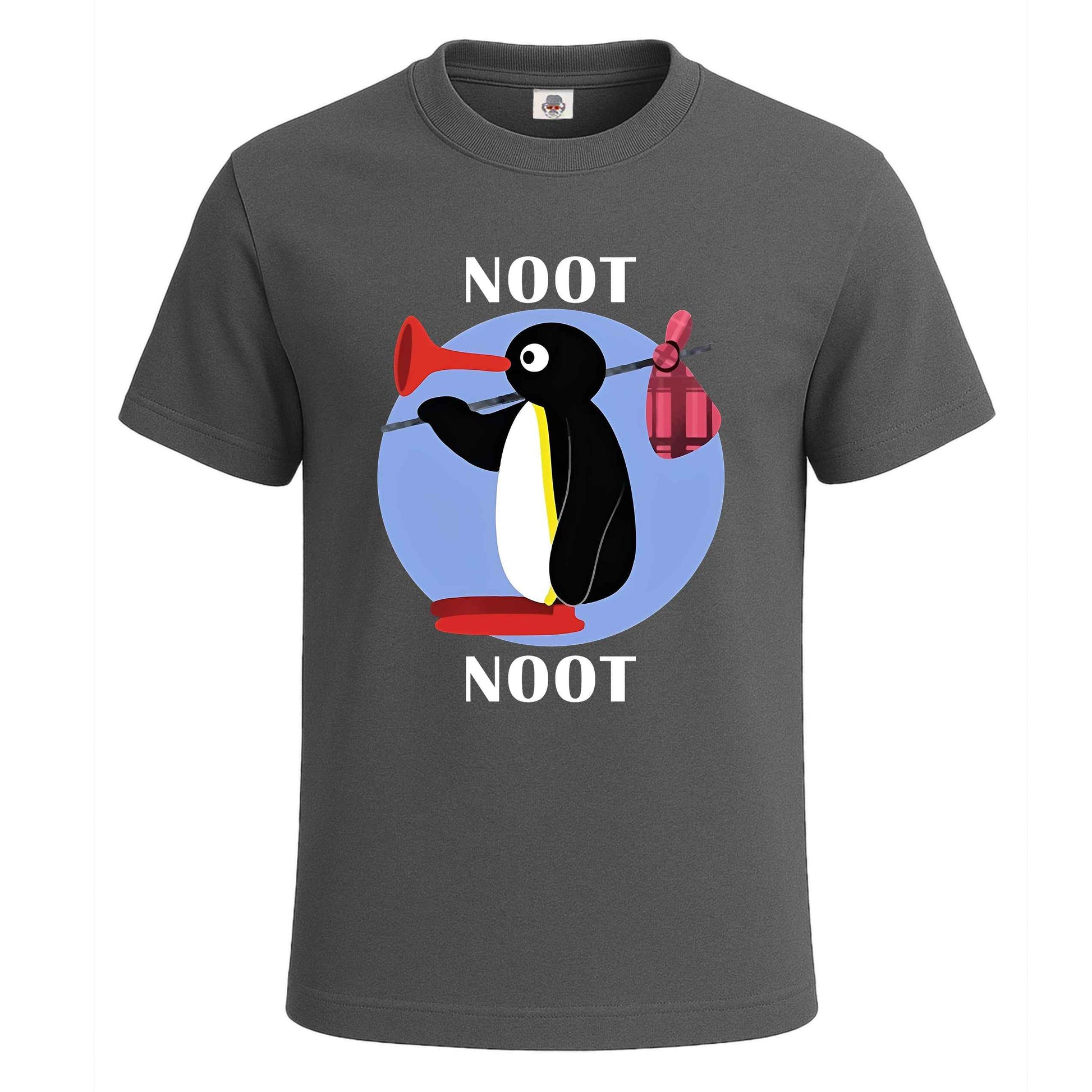 Noot Noot Pingu | T-Shirt For Men's Charcoal Noot Noot Pingu | T-Shirt For Men's