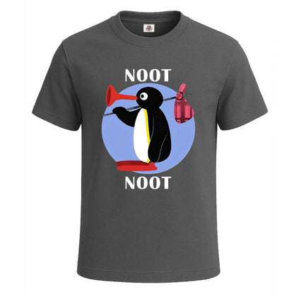 Noot Noot Pingu | T-Shirt For Men's Charcoal Noot Noot Pingu | T-Shirt For Men's