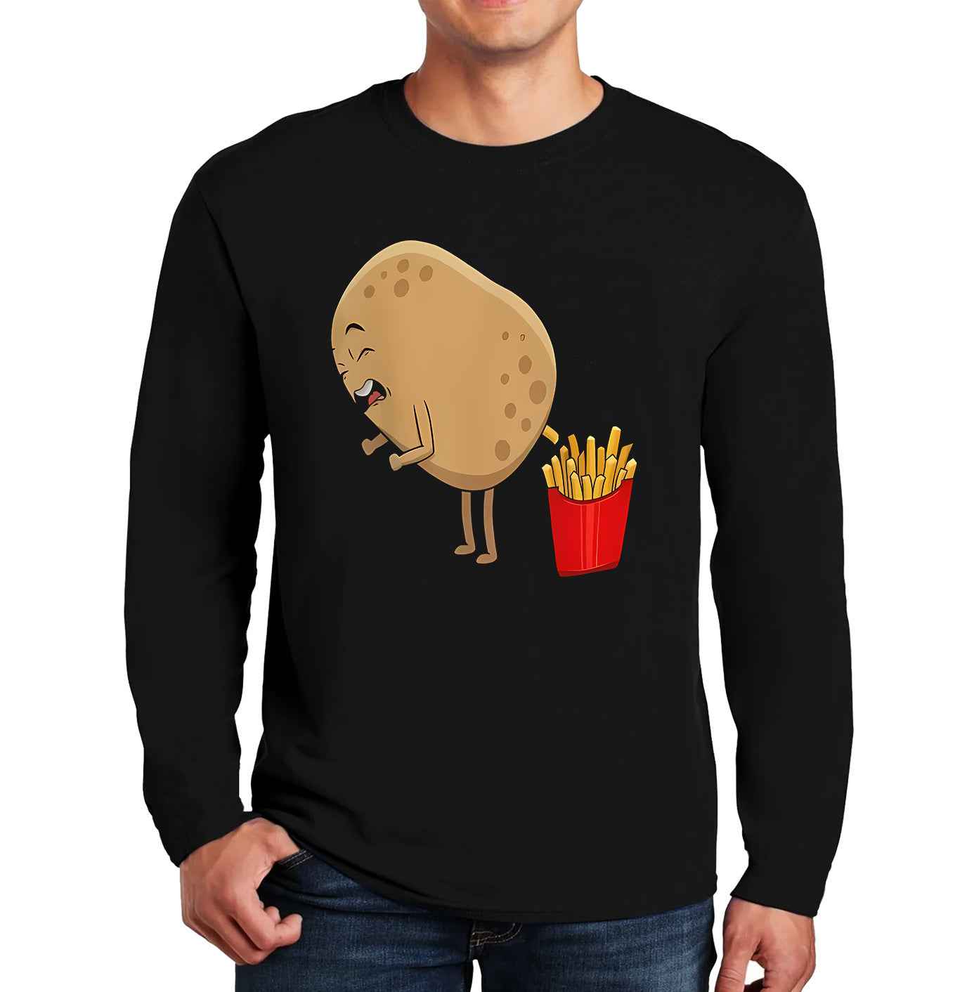 Potato Pooping Fries | Men's Long Sleeve