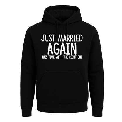 Just Married Again | Hoody For Men's BLACK HOODY Just Married Again | Hoody For Men's