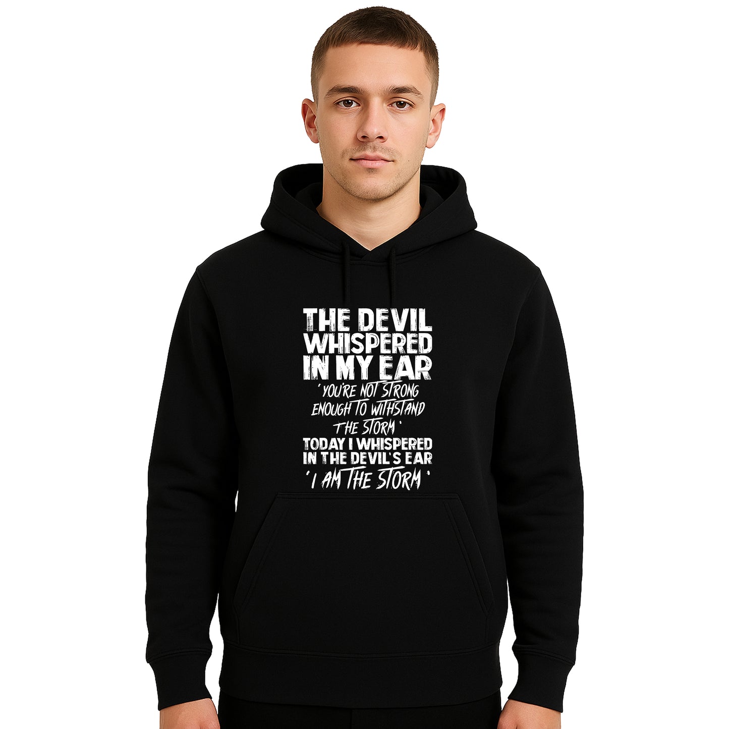The Devil Whispered In | Hoody For Men's