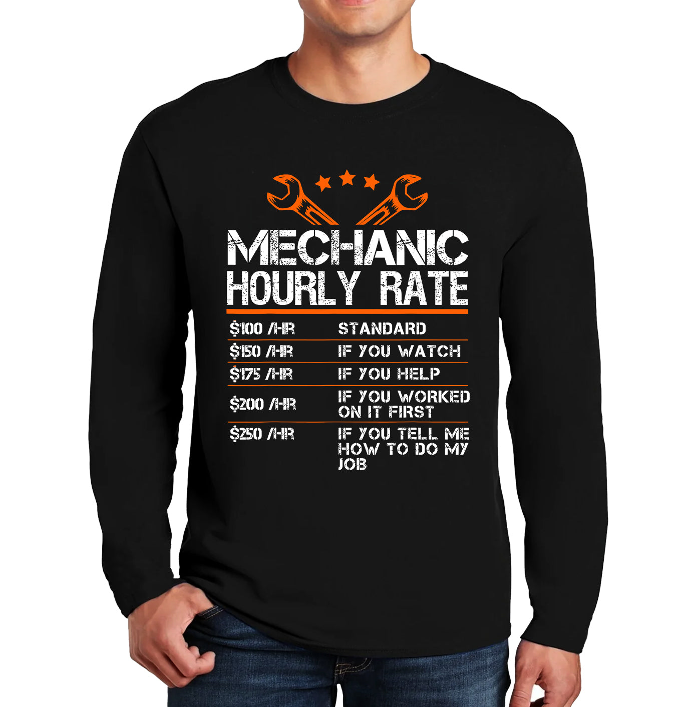 Mechanic Hourly Rate | Men's Long Sleeve