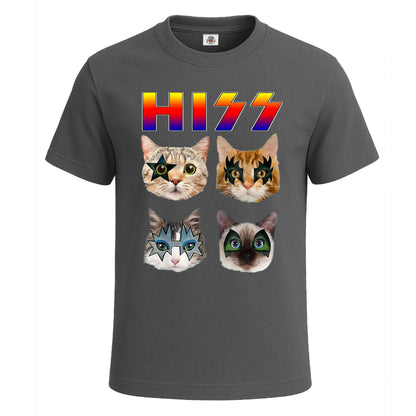 HISS Cat Funny Cats | T-Shirt For Men's Charcoal HISS Cat Funny Cats | T-Shirt For Men's