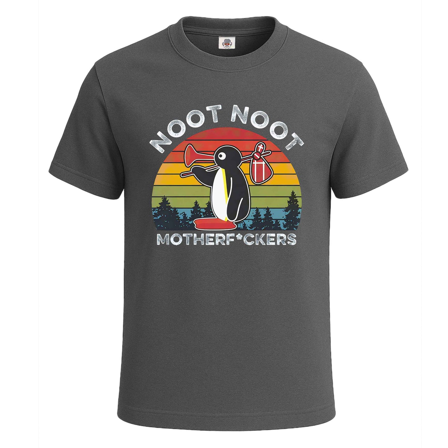 SUNCE Pingu Noot | T-Shirt For Men's Charcoal SUNCE Pingu Noot | T-Shirt For Men's