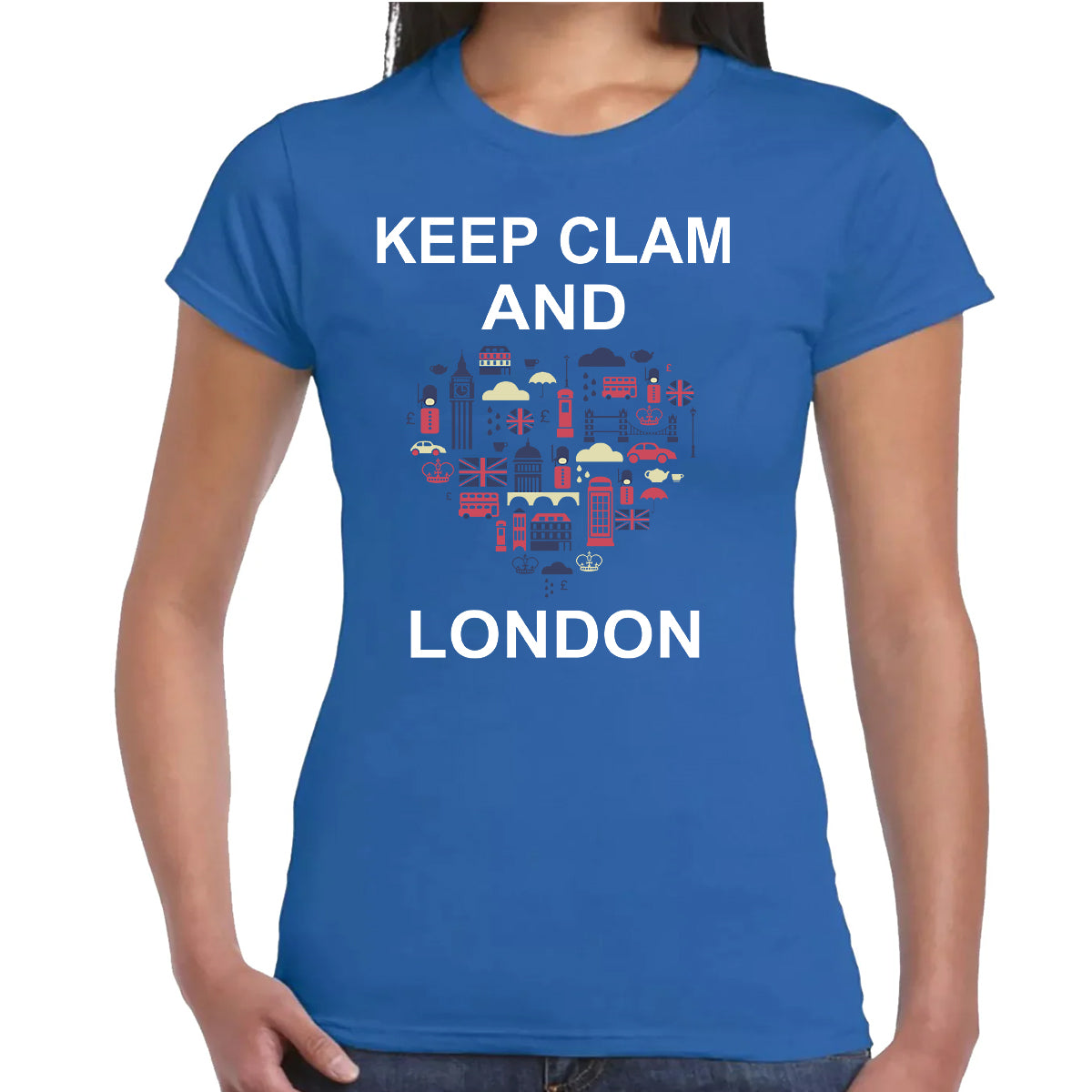 KEEP CLAM AND | LADIES T-SHIRT