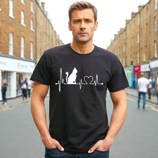CAT HEART PATTERN | MEN'S T-SHIRT