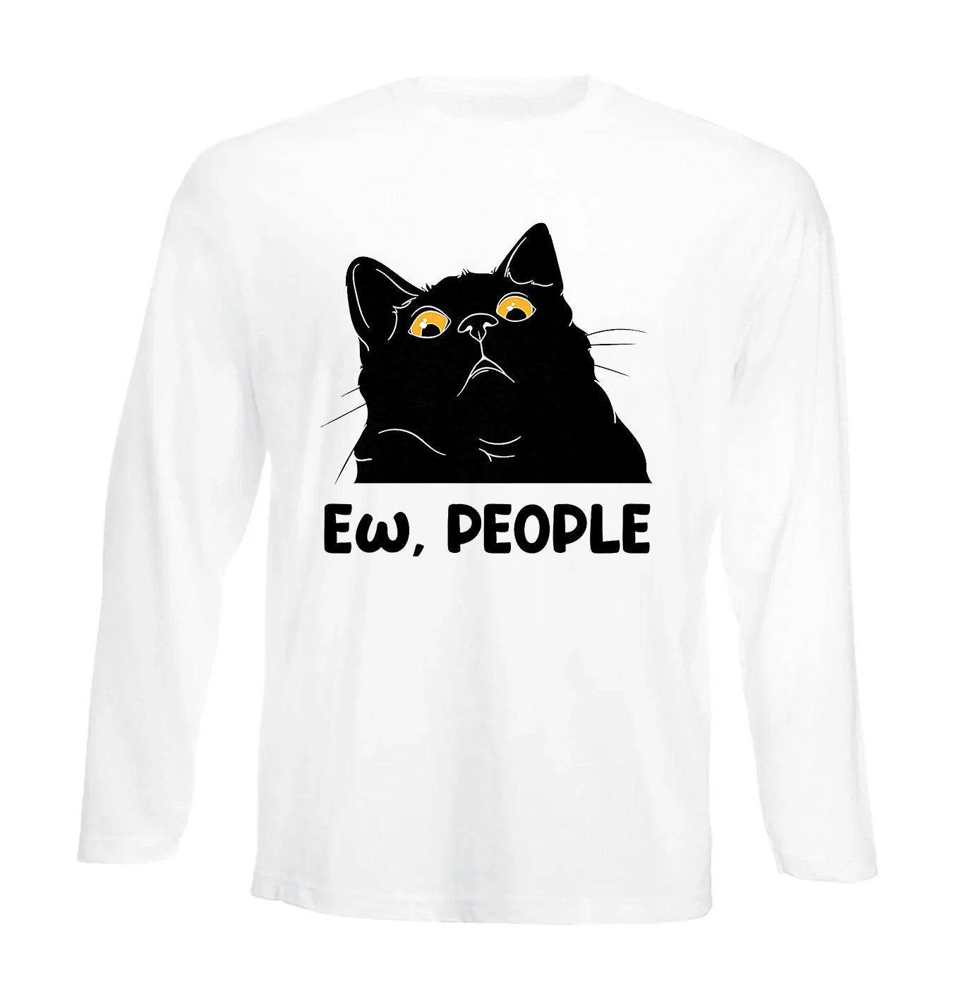 Ew People Black Cat | Men's Long Sleeve Ew People Black Cat | Men's Long Sleeve