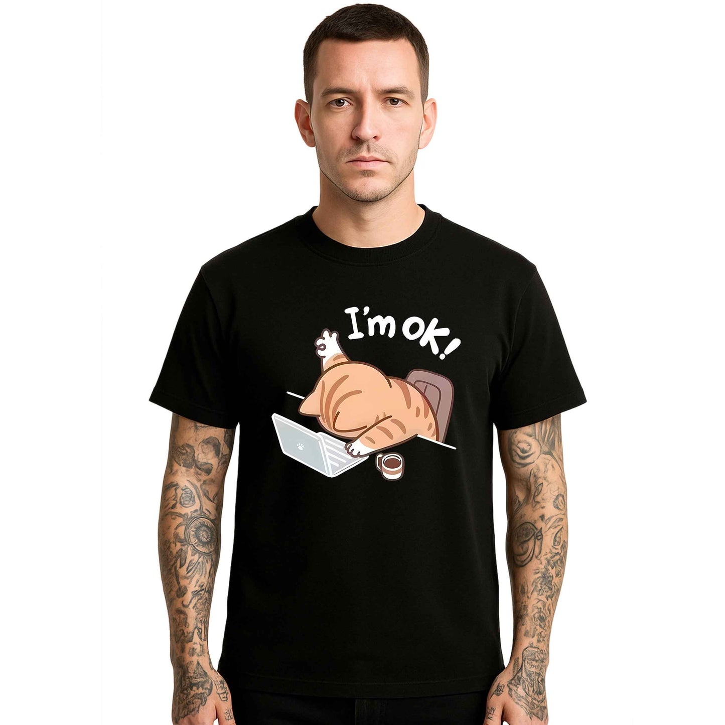 I'm Ok Office Hard Work |T-Shirt For Men's