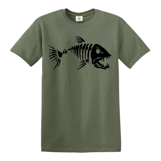 Fishing T-Shirt Gifts for Men- Fisherman Clothing-Carp Skeleton