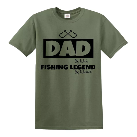 Fishing T-Shirt Gifts for Men- Fisherman Clothing-Dad Fishing Legend