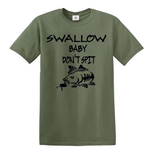 Fishing T-Shirt Gifts for Men - Swallow Baby Don't Spit Fisherman Clothing Fishing T-Shirt Gifts for Men - Swallow Baby Don't Spit Fisherman Clothing