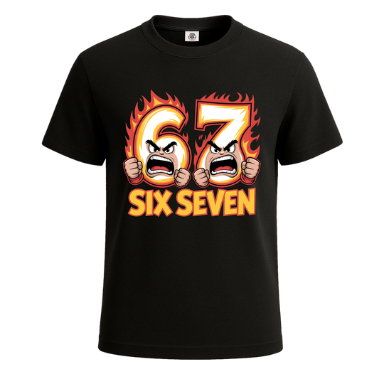 Hot Fire Six Seven 67 Black | T-Shirt For Men's