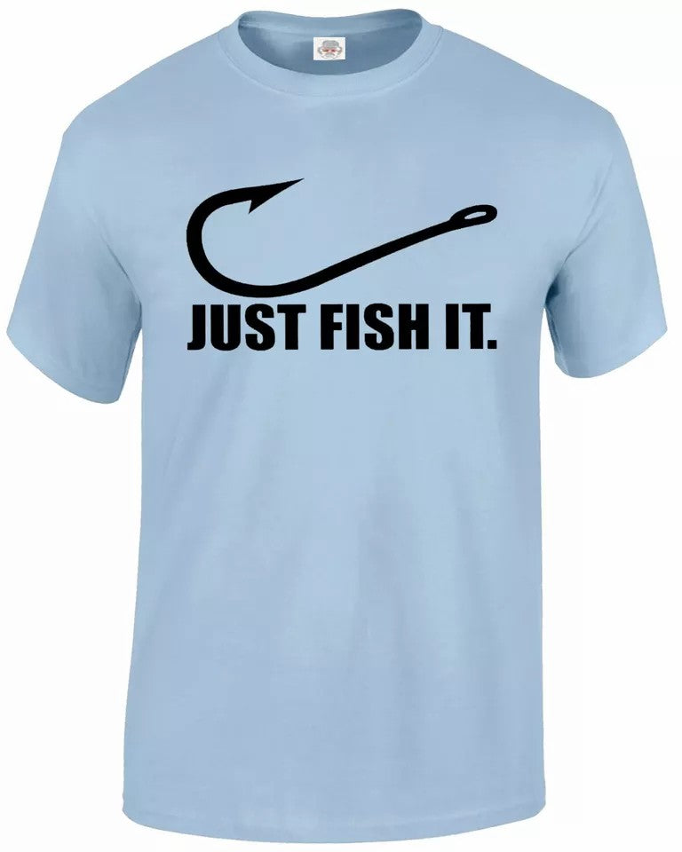 Fishing Print Fisherman MEN'S T-SHIRT JUST FISH IT Fishing Print Fisherman MEN'S T-SHIRT