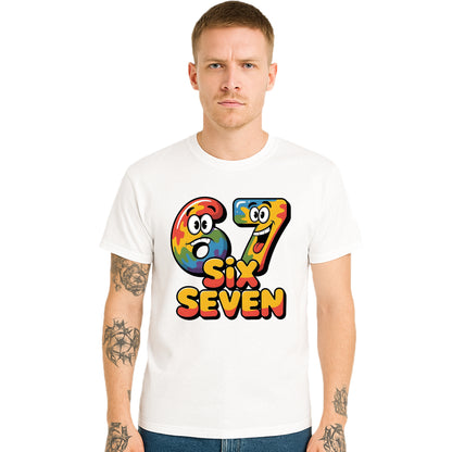 Mix Colours 67 White | T-Shirt For Men's