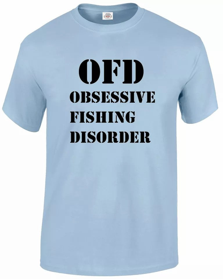 Fishing Print Fisherman MEN'S T-SHIRT OFD OBSESSIVE FISHING DISORDER Fishing Print Fisherman MEN'S T-SHIRT