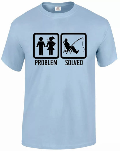 Fishing Print Fisherman MEN'S T-SHIRT PROBLEM SOLVED FISHING Fishing Print Fisherman MEN'S T-SHIRT