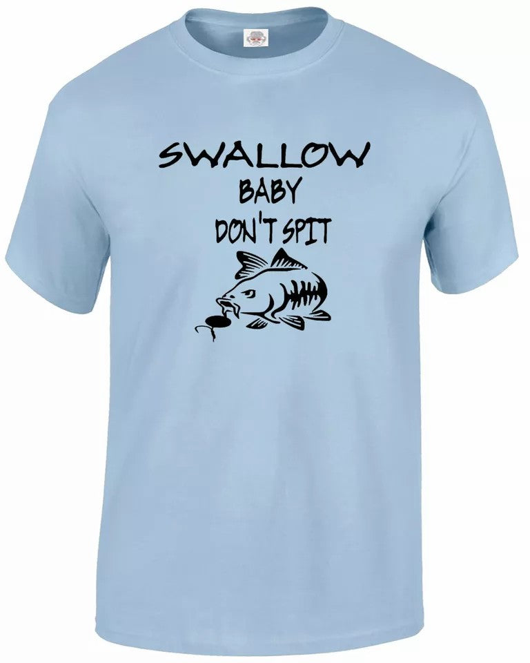 Fishing Print Fisherman MEN'S T-SHIRT SWALLOW BABY DON'T SPIT Fishing Print Fisherman MEN'S T-SHIRT