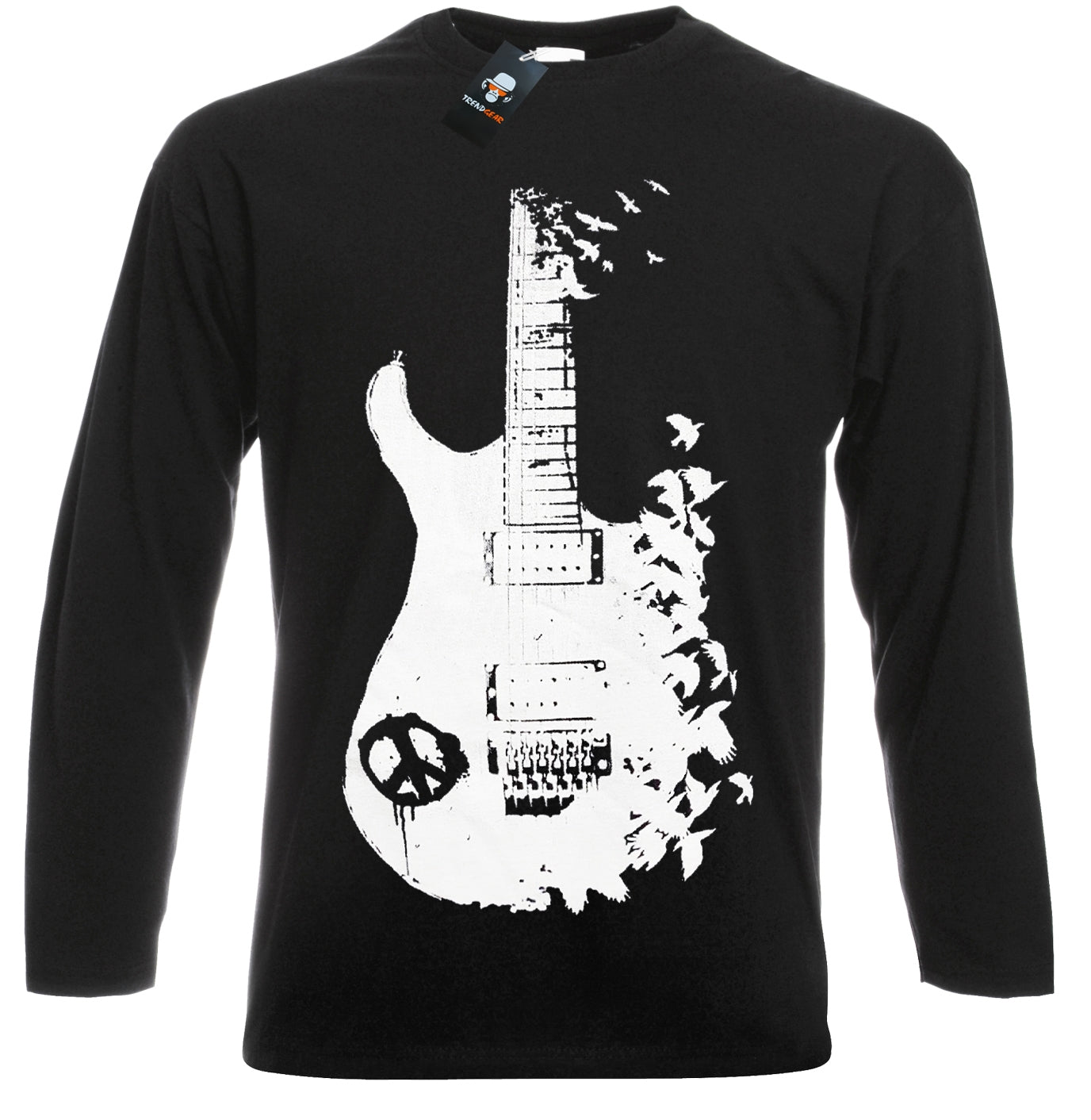 BAND GUITAR  - BLACK LONG SLEEVE T-SHIRT