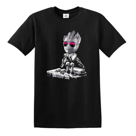 DJ Baby Groot Black T-Shirt