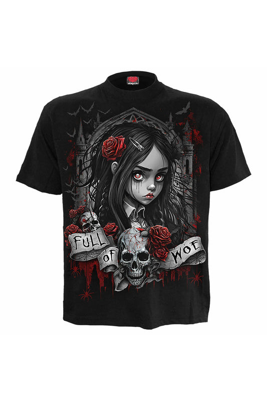 FULL OF WOE T-SHIRT - BLACK FRONT PRINT FULL OF WOE T-SHIRT - BLACK FRONT PRINT