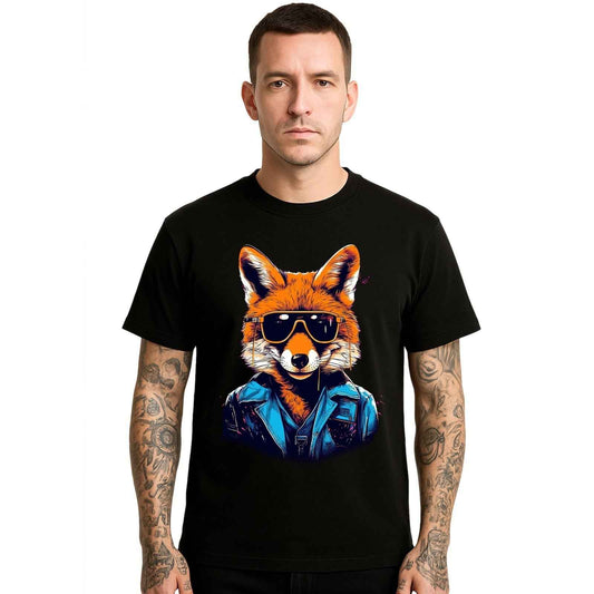 Rockstar Fox With Sunglasses |T-Shirt For Men's