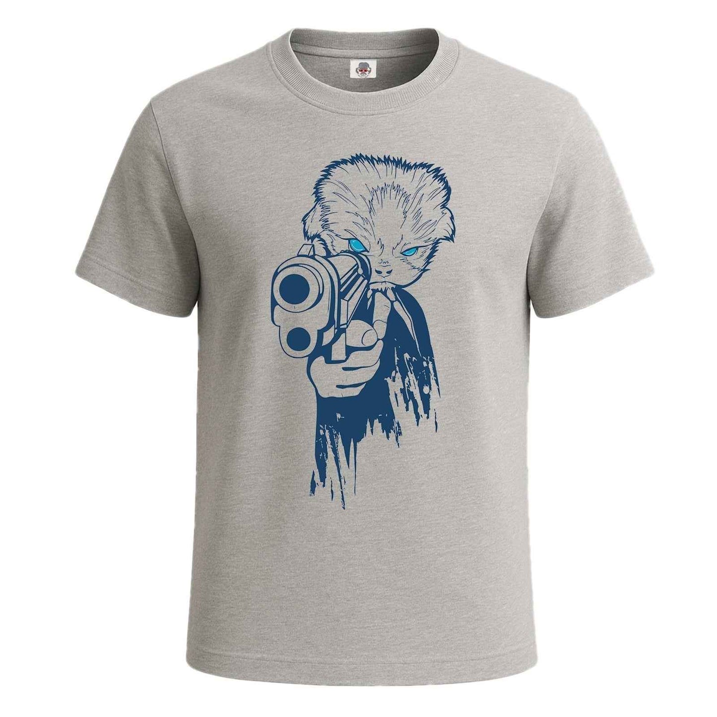 Fearless Cat With Gun |T-Shirt For Men's