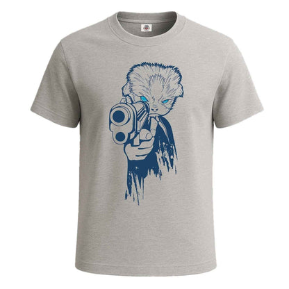 Fearless Cat With Gun |T-Shirt For Men's