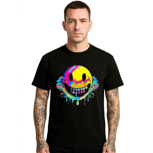 Rainbow Drip Smile Urban |T-Shirt For Men's