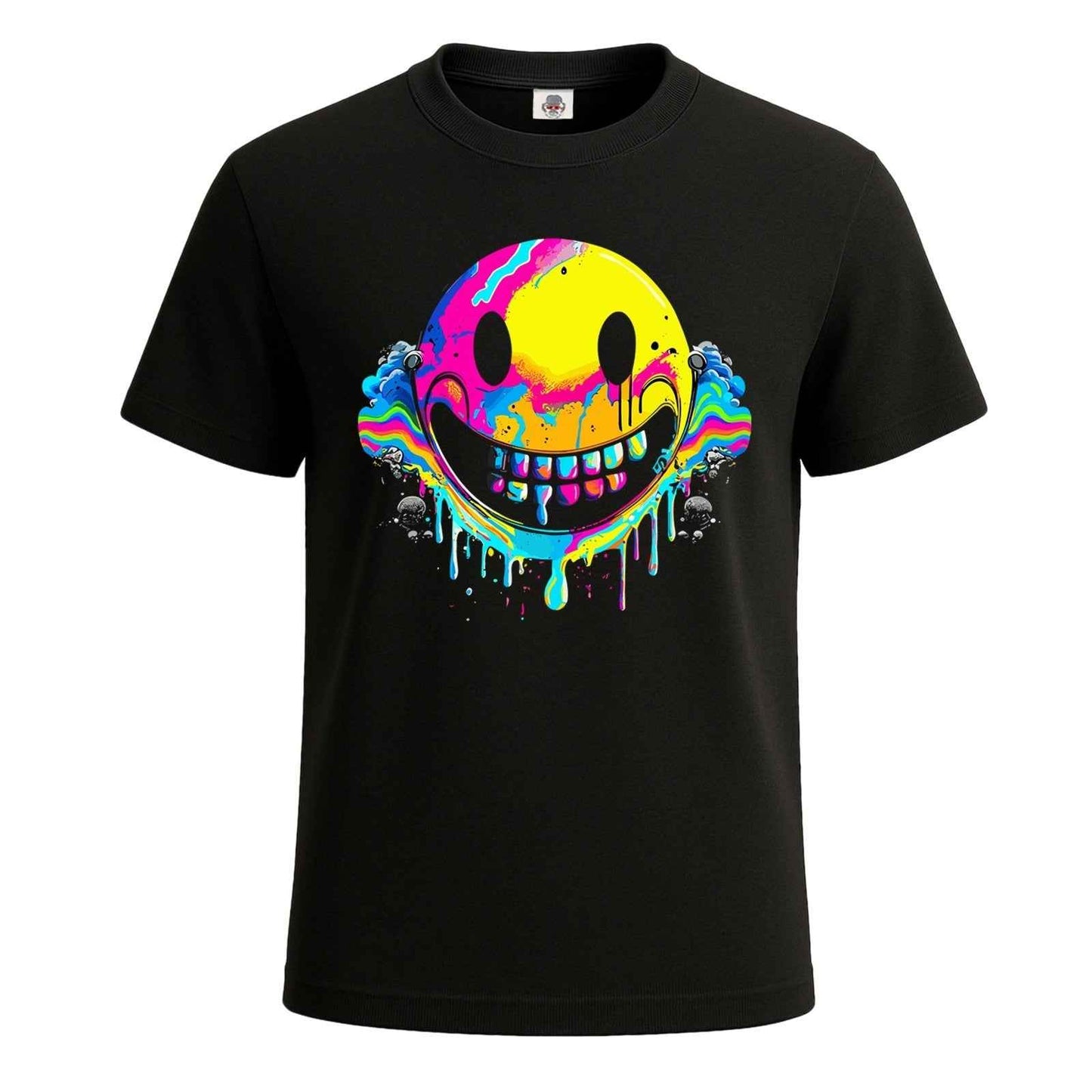 Rainbow Drip Smile Urban |T-Shirt For Men's