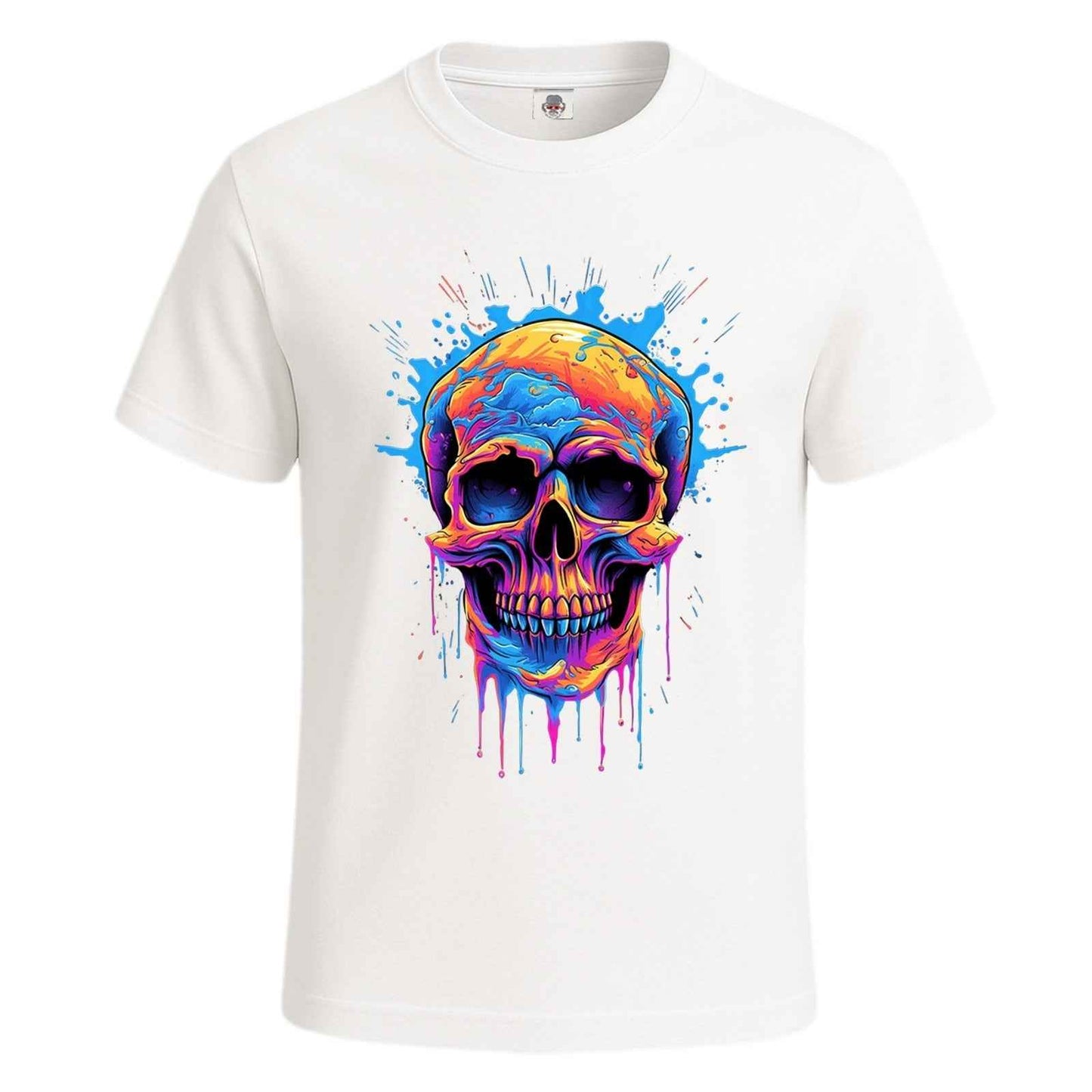 Dripping Skull Colourful |T-Shirt For Men's
