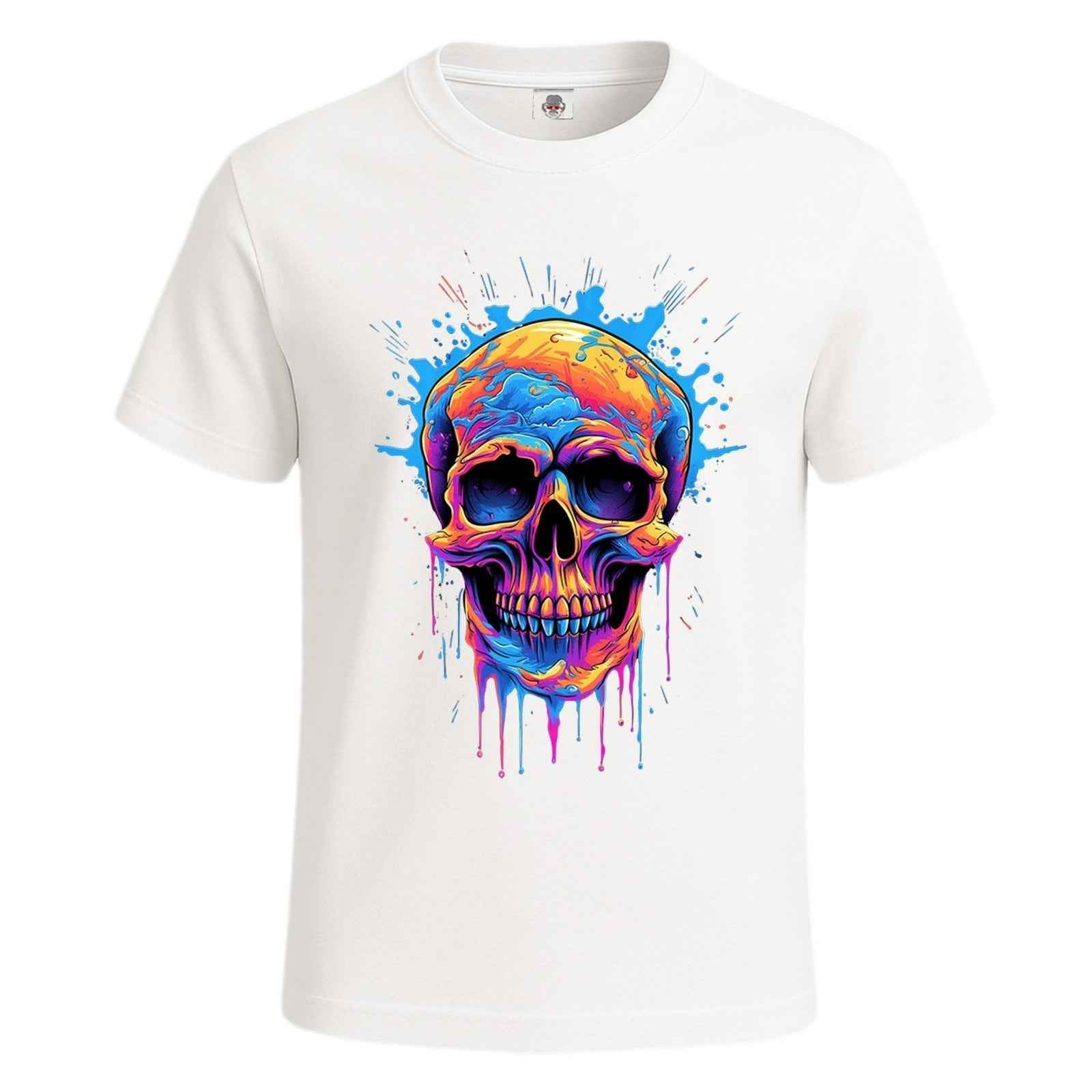 Dripping Skull Colourful |T-Shirt For Men's