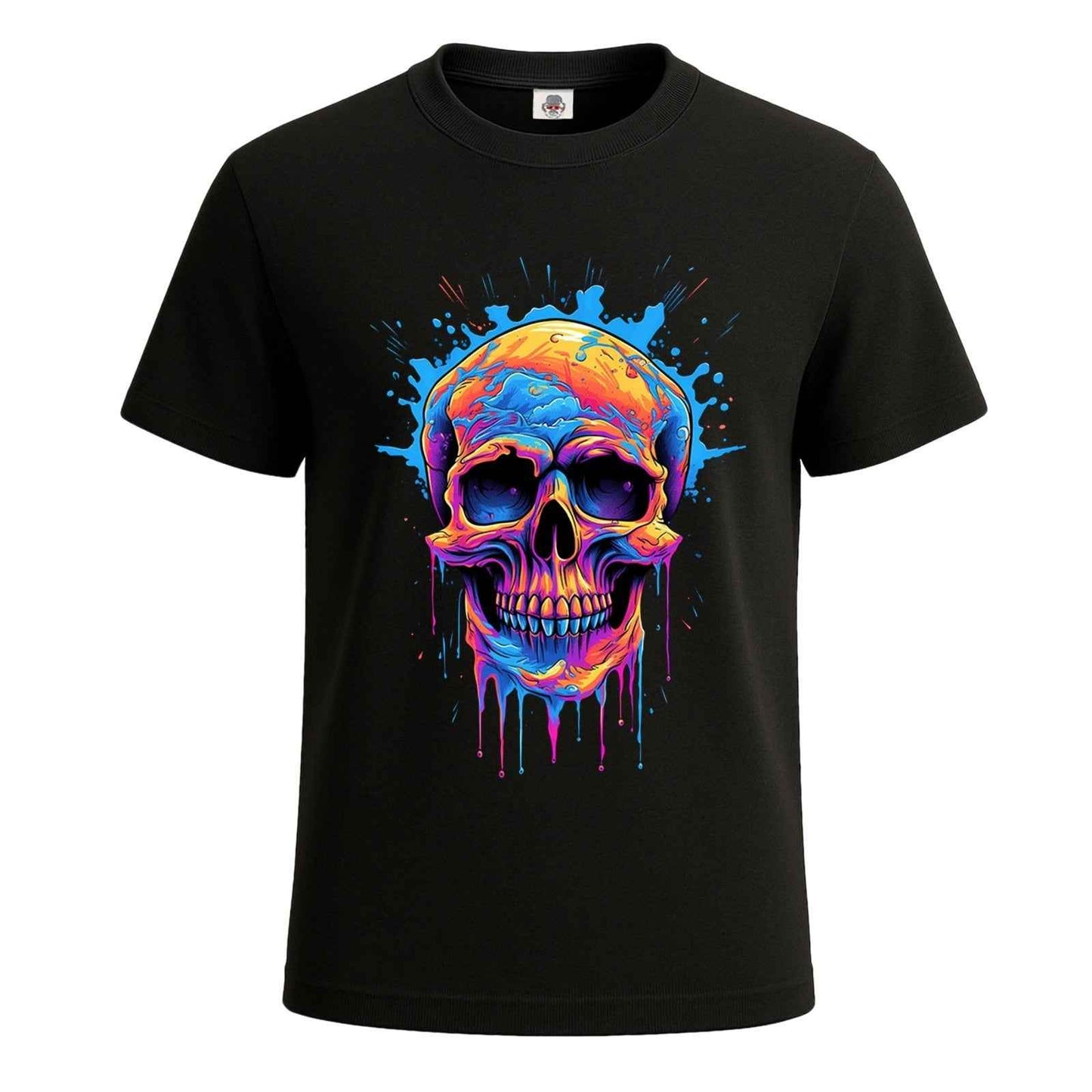 Dripping Skull Colourful |T-Shirt For Men's