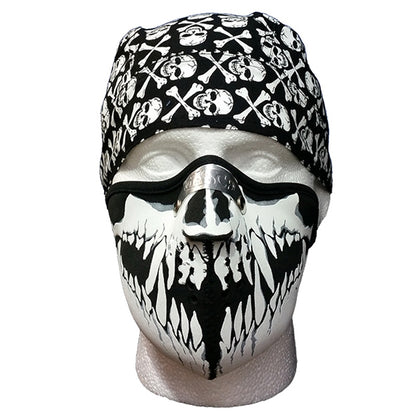 VAMP SKULL HALF NOSE CLIP FACE MASK