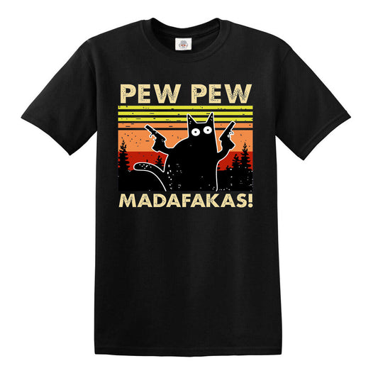 Pew Pew Madafakas Vintage Black T-Shirt