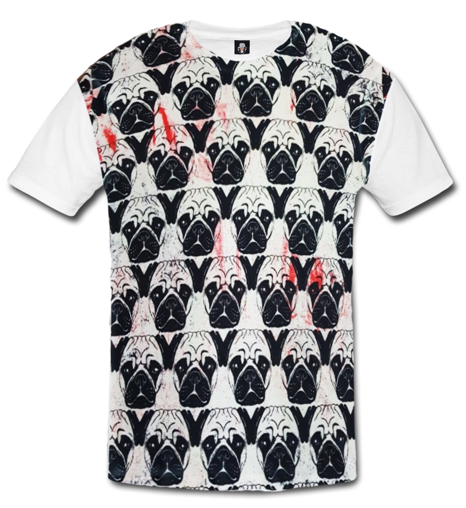 THE PUG FATHER DOG - WHITE SUBLIMATION T-SHIRT