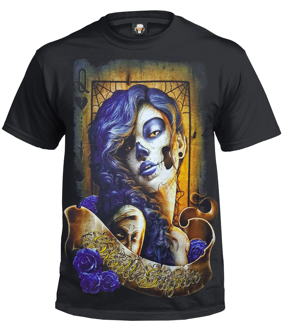 SKULL SUGAR - BLACK SUBLIMATION T-SHIRT