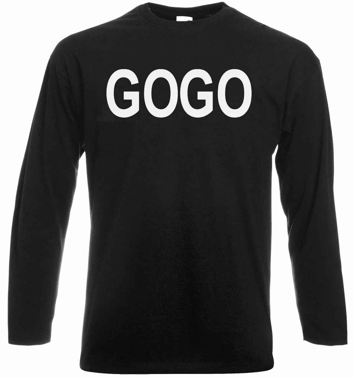 GoGo 80's Pop Hits T-Shirt Long Sleeve Unisex Top Tee GoGo 80's Pop Hits T-Shirt Long Sleeve Unisex Top Tee