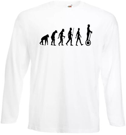 Evolution Of Personal Transporter Long Sleeve T-Shirt Electric Scooter T-Shirt for Men Evolution Of Personal Transporter Long Sleeve T-Shirt Electric Scooter T-Shirt for Men