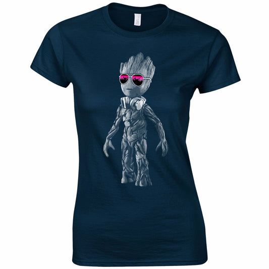 DJ STANDING Baby Groot | LADIES T-SHIRT