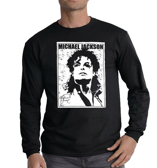 Michael Jackson Long Sleeve T-Shirt Men's