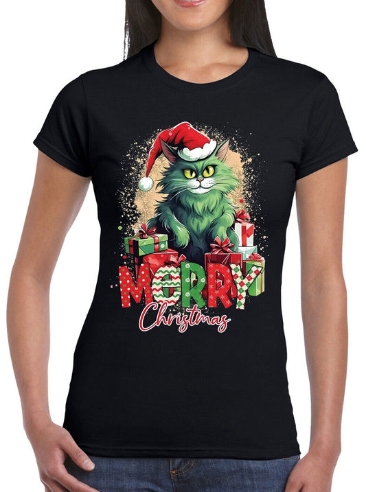 CHRISTMAS CAT | LADIES T-SHIRT