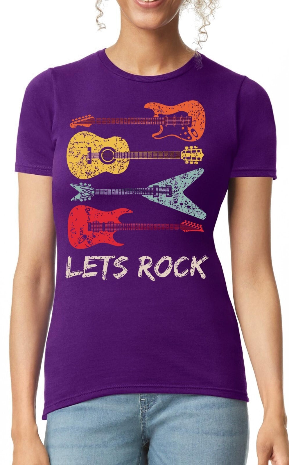 Lets Rock Guitar | LADIES T-SHIRT