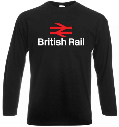 British Rail T-Shirt Men's Long Sleeve Funny Retro Logo Tee Top British Rail T-Shirt Men's Long Sleeve Funny Retro Logo Tee Top