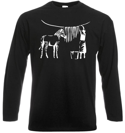 Banksy Zebra Wash | Long Sleeve Men's