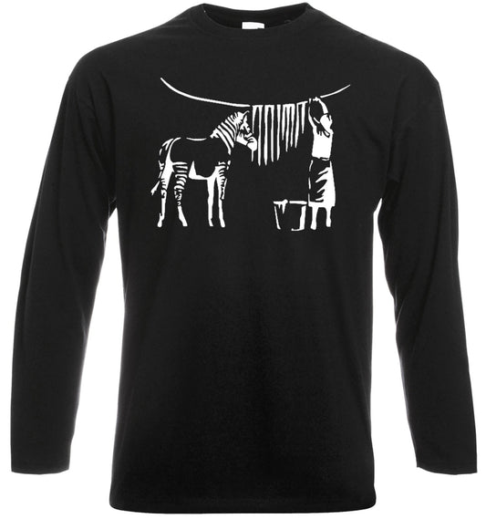 Banksy Zebra Wash | Long Sleeve Men's